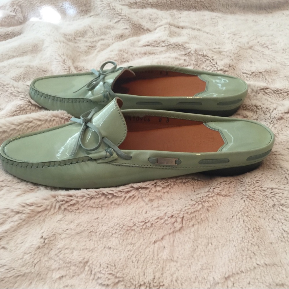 Ferragamo Backless Slip On Loafers